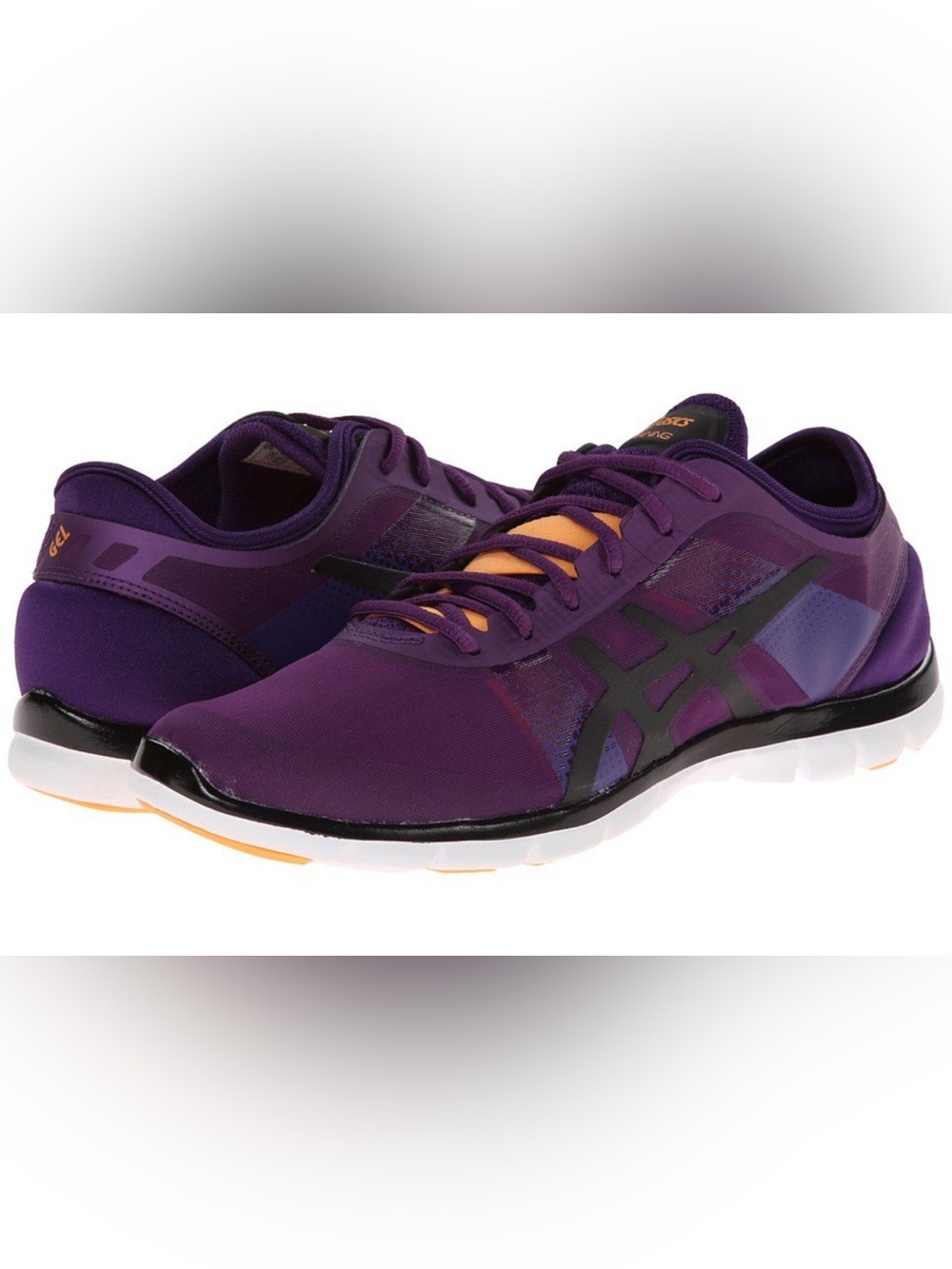 ASICS Gel Fit Nova Athletic Sneakers - Purple & Orange Size 7